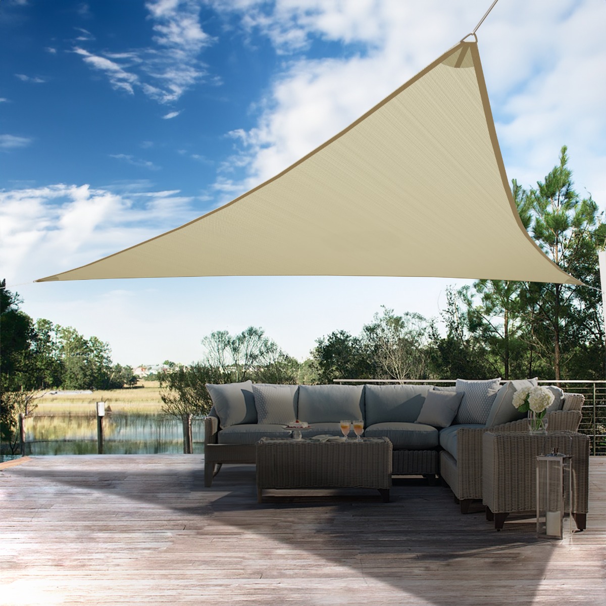 Three Sided Shade Sail Waterproof Shade Sail Shade shails
