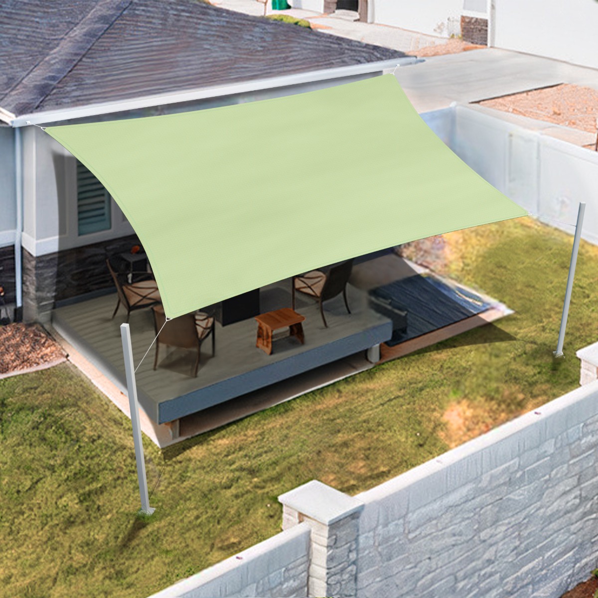 Customize Four Sided Breathable Shade Sails - Max Block